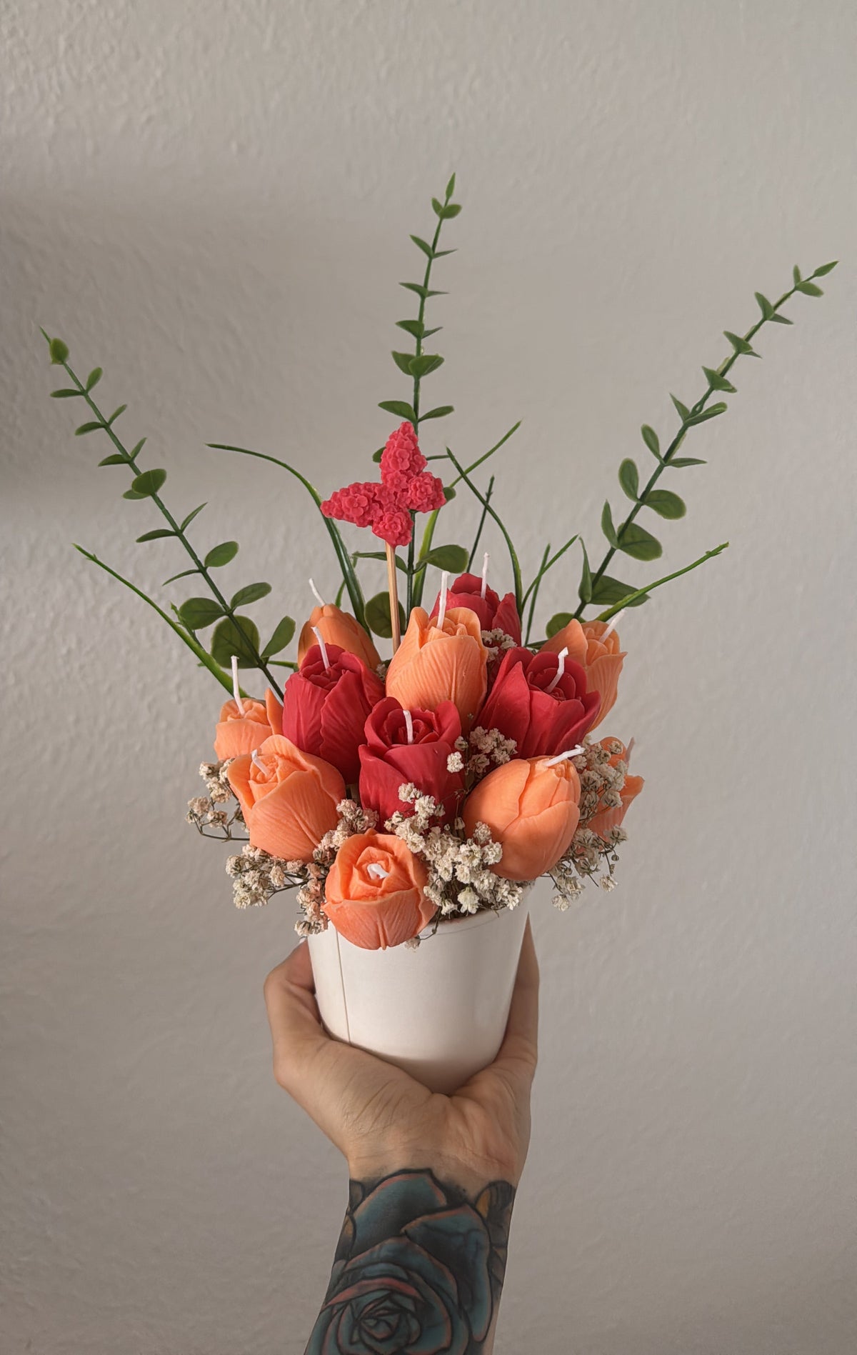 Blumenstrauß Tulpen - Rosen❤️🧡