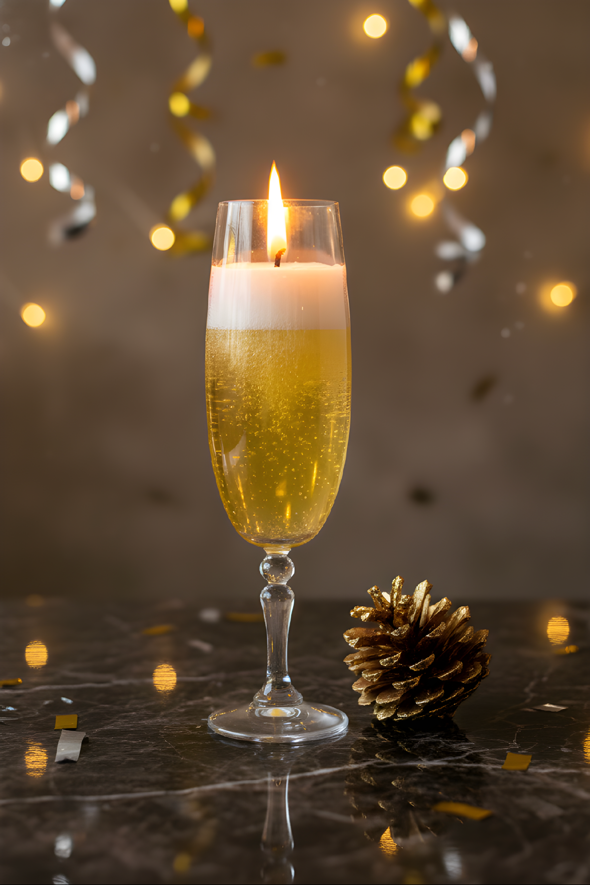 Champagner-Sekt Kerze 🥂