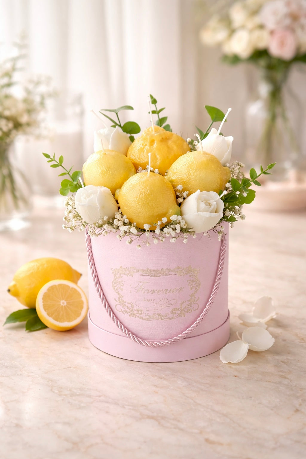 🍋✨ Zitronen Kerzenbox – Handgemachtes Unikat ✨🍋