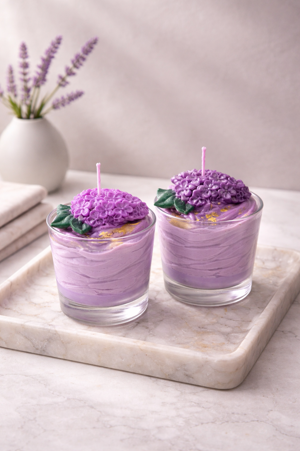 🍨💜 Lavender Dream Dessert Candle