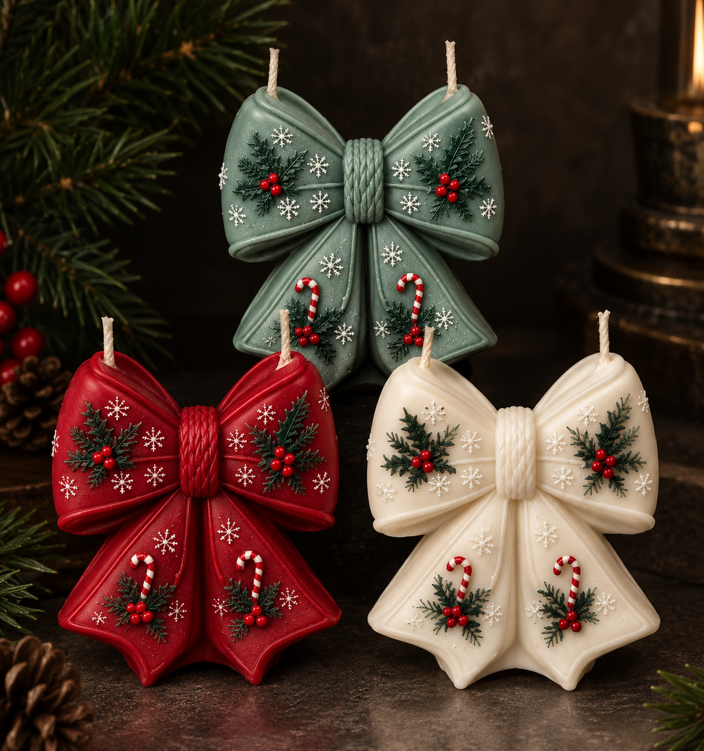 Handbemalte Weihnachtsschleife