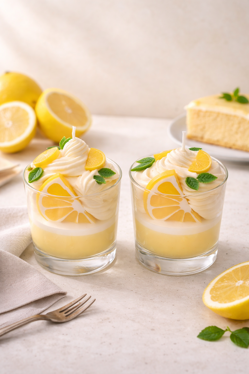 Zitronenkuchen Dessert 🍋🌱