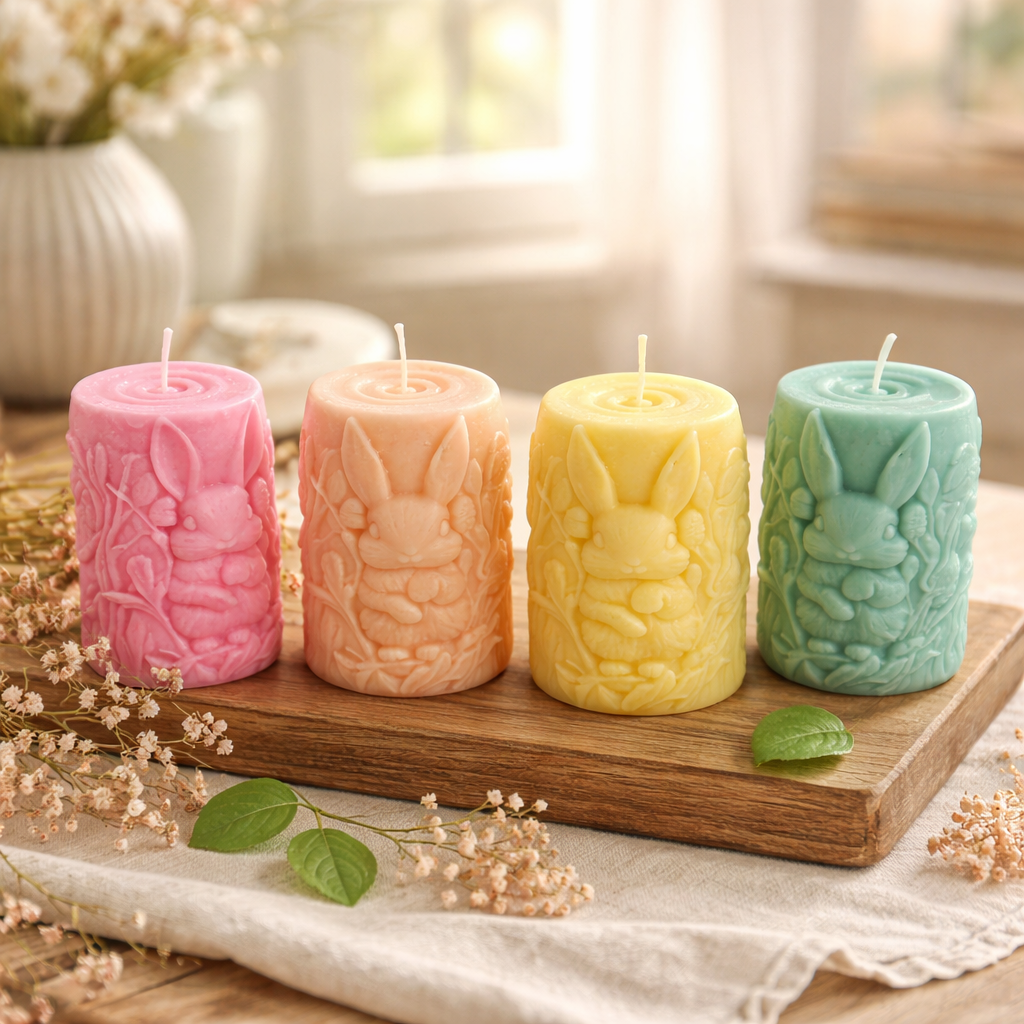 🐰🌸Standkerzen Frühlingstraum