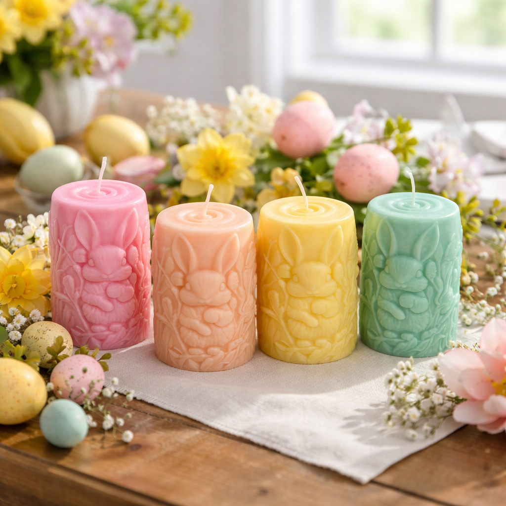🐰🌸Standkerzen Frühlingstraum