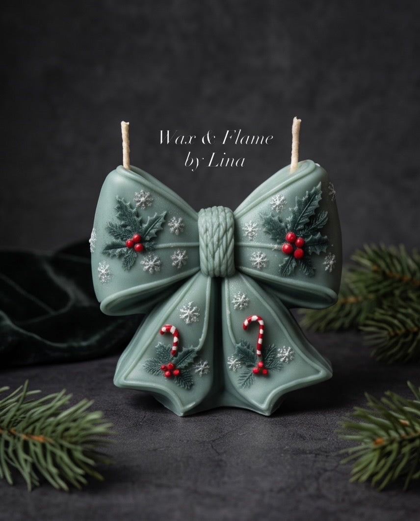 Handbemalte Weihnachtsschleife