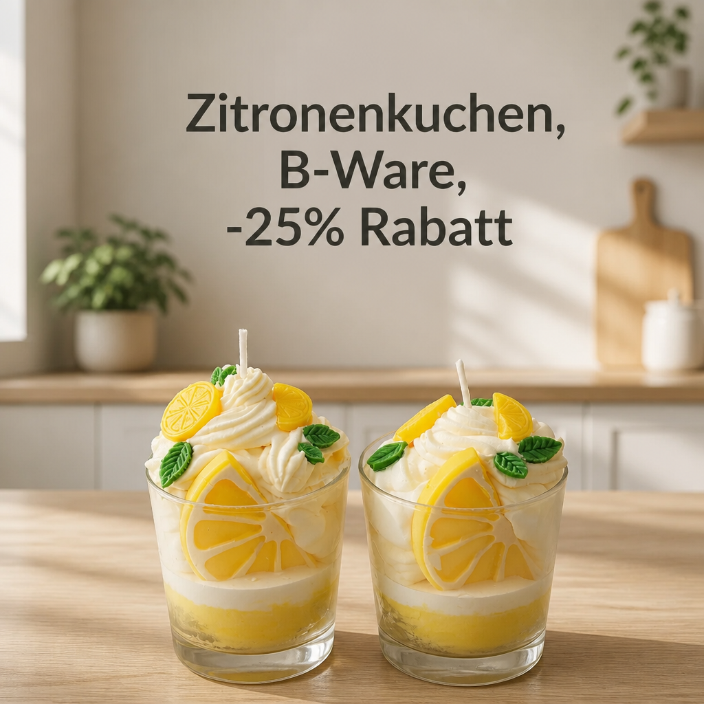 Zitronen Dessertkerze 🍋Größe M
