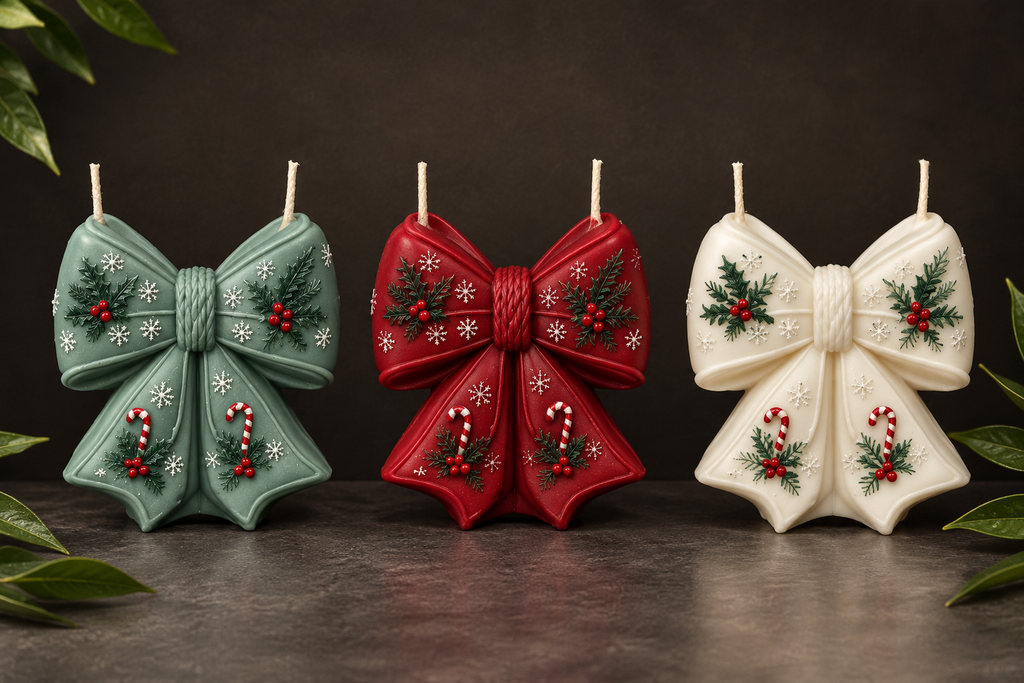 Handbemalte Weihnachtsschleife