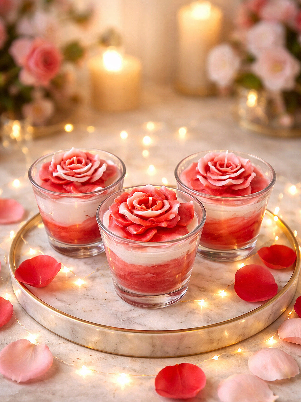 Behälterkerze Rose🌹