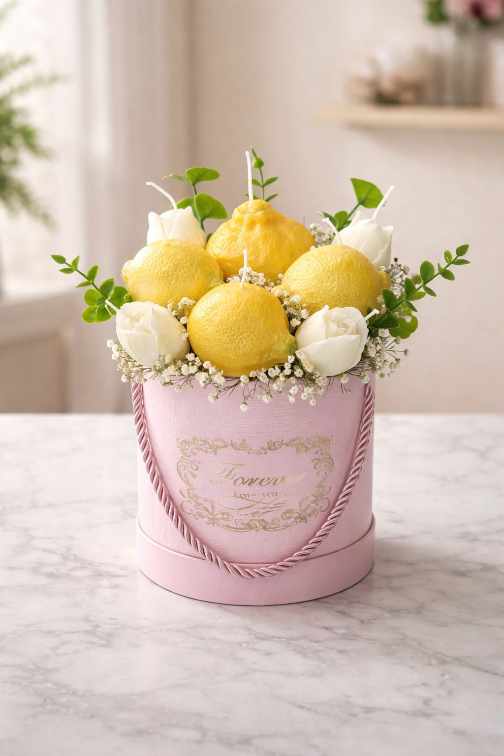 🍋✨ Zitronen Kerzenbox – Handgemachtes Unikat ✨🍋
