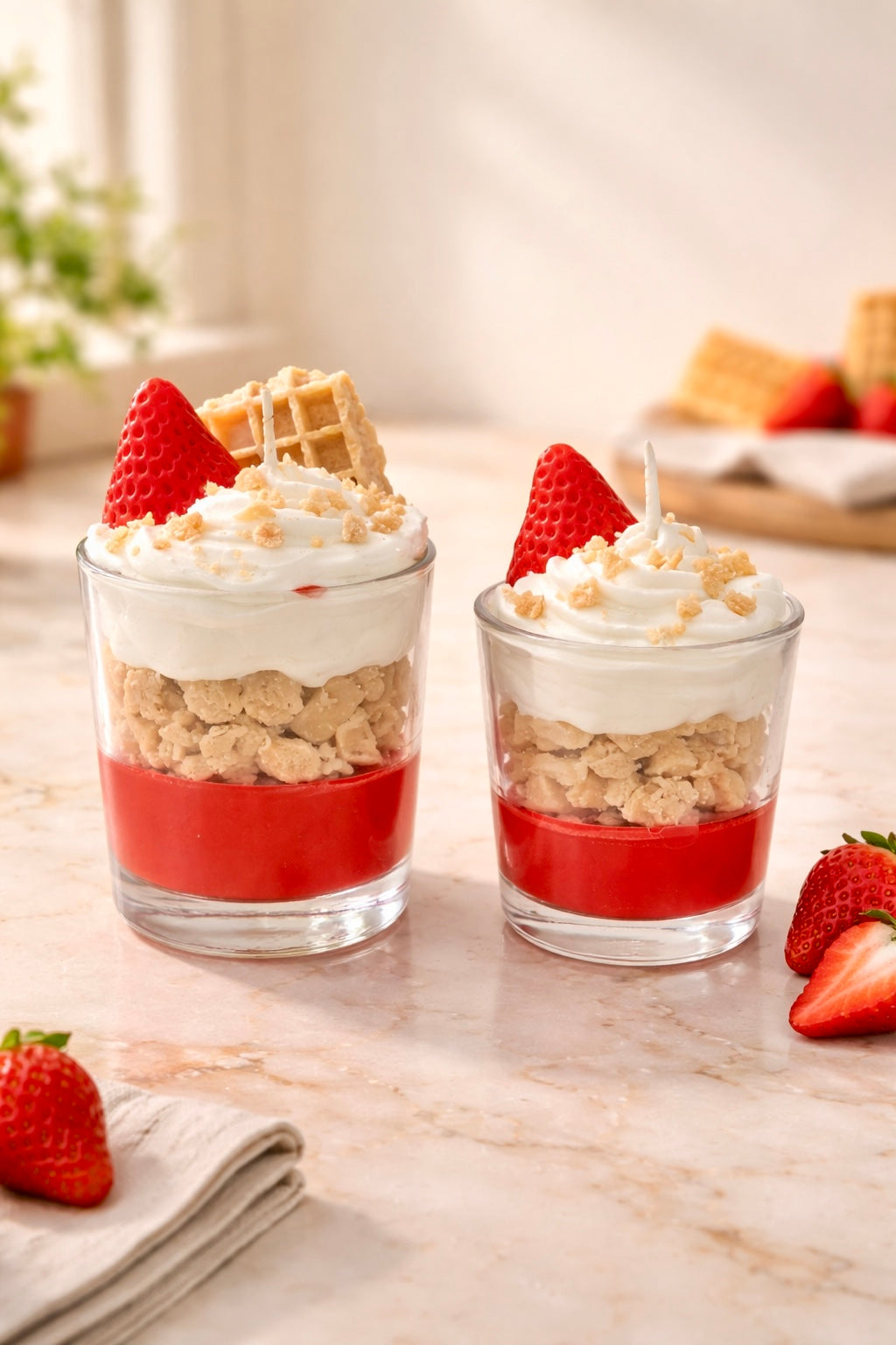 Strawberry Waffle Crunch🍓🧇