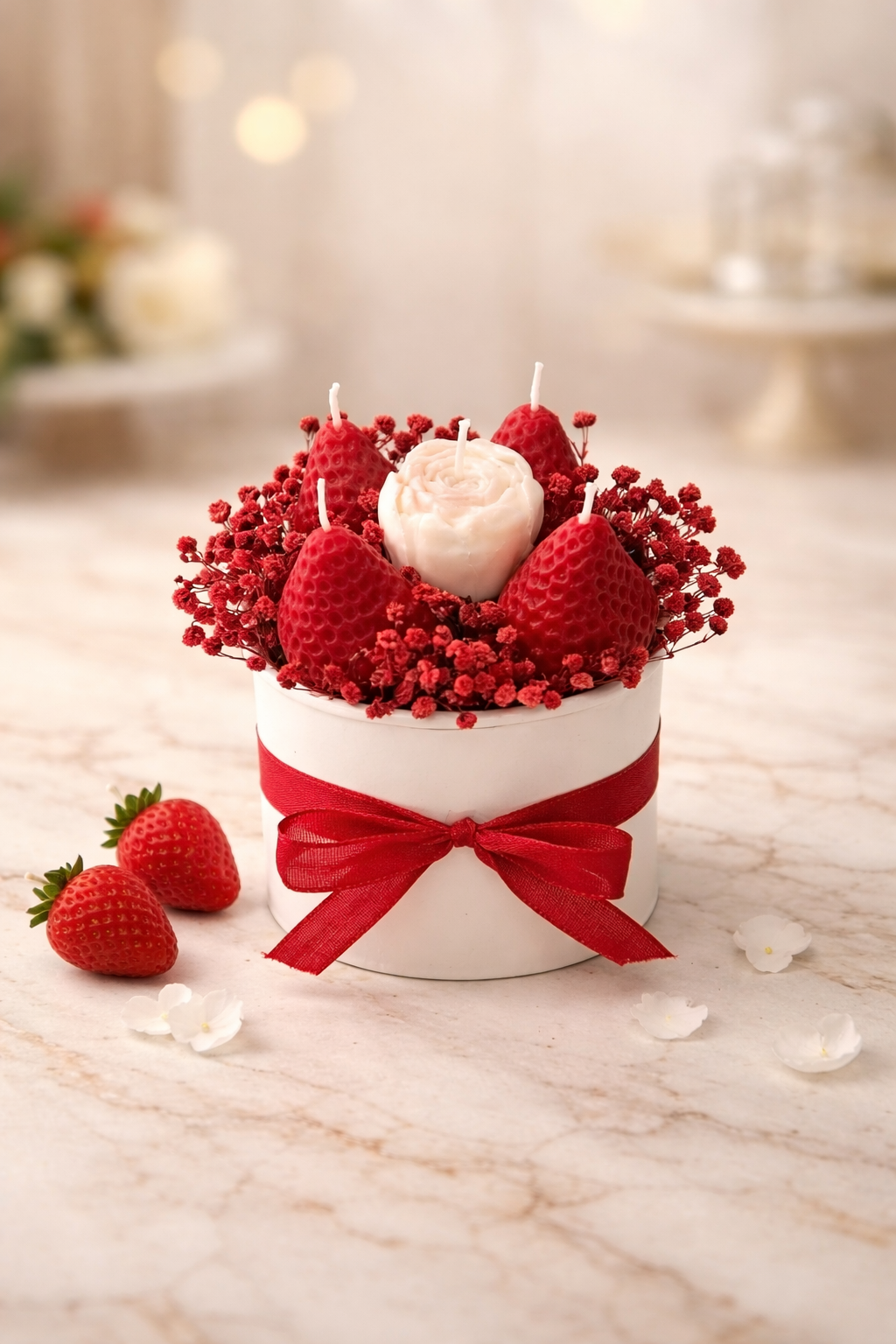 Edler Blumenstrauß 💐 Erdbeeren- Pfingstrose