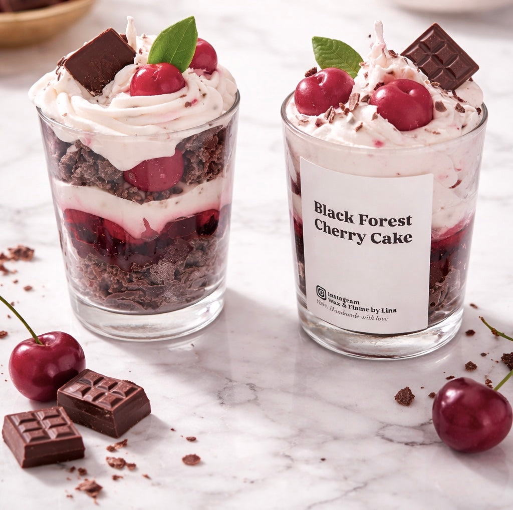 🍒 Schwarzwälder Kirsch Dessertkerze 🍫