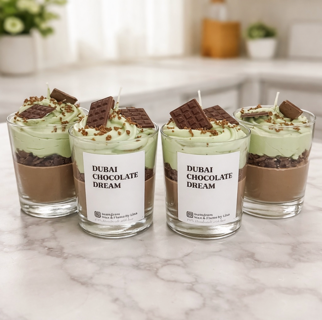 Dubai Schokolade Dessertkerze 🍫💚
