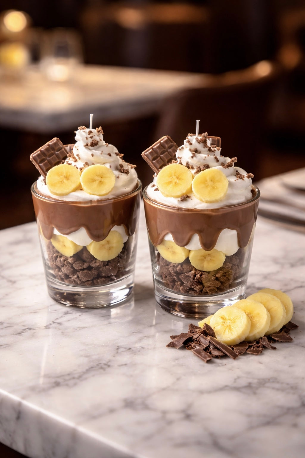 Banana Split Dessertkerze