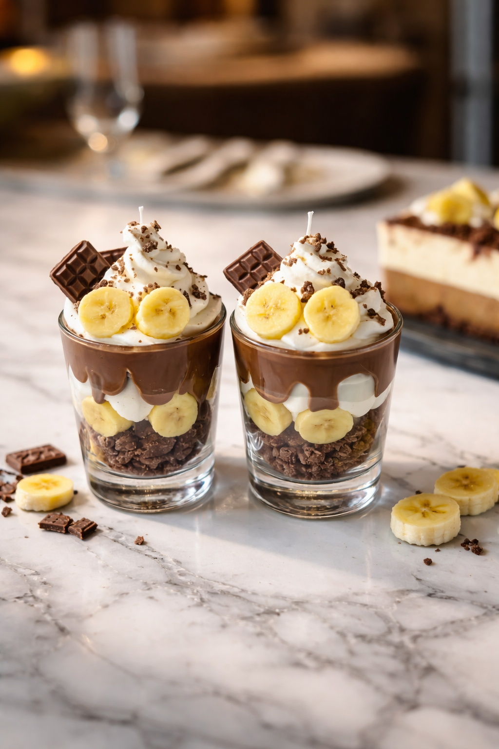 Banana Split Dessertkerze
